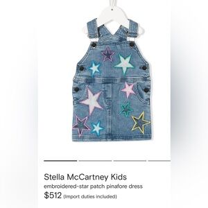 Stella McCartney Embroidered Star Patch Pinafore Dress